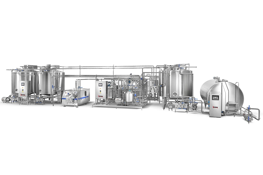 Production line for dairy products